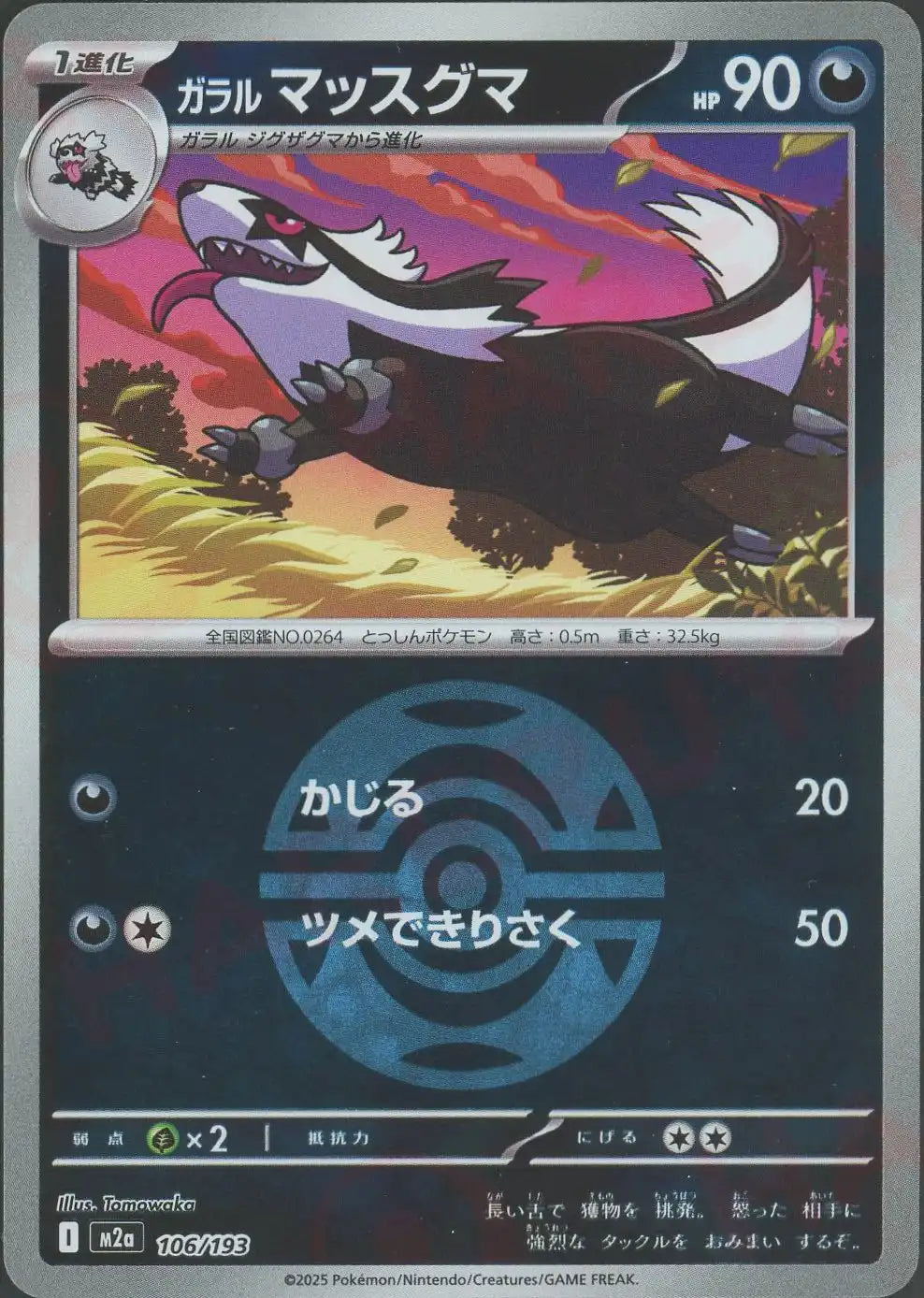 ガラルマッスグマ:ボールミラー(-){悪}〈106/193〉[M2a-BM]